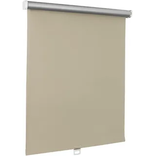Print Cycero packaging Springrollo Thermo - Mittelzugrollo - Sonnenschutz, Sichtschutz, Blendschutz - 110 x 180 cm beige - Schnapprollo - Verdunkelungsrollo - Stoff Rollo - Thermorollo