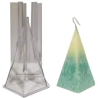 qianele Kerzengießform Kerzenform Handwerk Kerze Kerzenherstellung Kunststoff Pyramidenform Modell Plastikform zum Basteln von Aroma Paraffin, Wachs, Bienenwachs, Kerzen Well-Suited