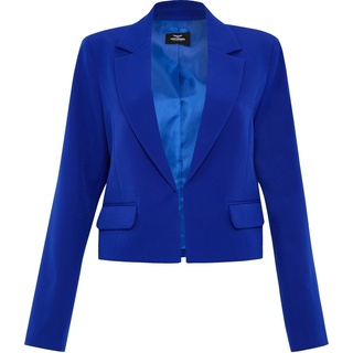 Threadbare, Damen, Anzug, THB Comptan Cropped Blazer, Blau, (10)
