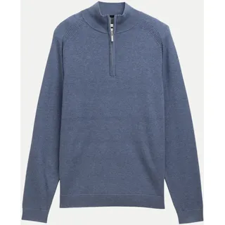 Tom Tailor Strickpullover Troyer Blau XXL
