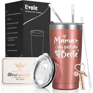 Thermobecher Edelstahl 600ml 20oz (600ml) Mama, du Bist die Beste