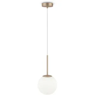 Maytoni Pendelleuchte Modern, Gold, Weiß, Glas, Metall, Kugel,Kugel, 180 cm, CE, beliebig kürzbar, gleichmäßige Lichtverteilung, Lampen & Leuchten, Innenbeleuchtung, Hängelampen, Pendelleuchten