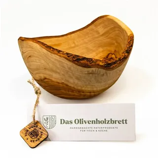 dasolivenholzbrett Obstschale Olivenholz Naturrand Ø 20 cm