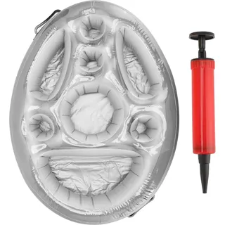 Schwimmender Getränkehalter Aus Pvc, Obsttablett, Handyhalter, Aufblasbares Eisbett Für Poolpartys, Silber