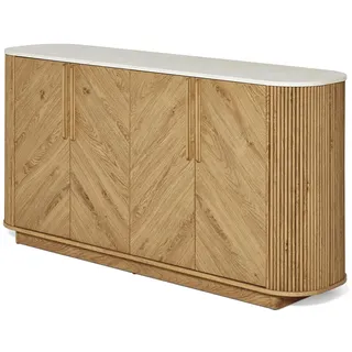 Jahnke Arrow SB 160 159,5 x 80,5 x 39,6 cm Montana Eiche / Marmor Weiß