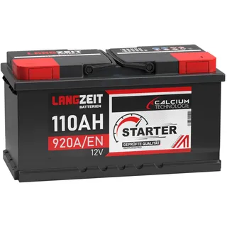 LANGZEIT Autobatterie 12V 110Ah 920A/EN ersetzt Batterie 95Ah 100Ah 105Ah
