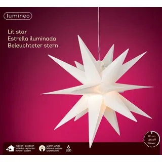 Lumineo Lichterkette Kunststoff 40x40 cm inkl. 8h-Timer weiß