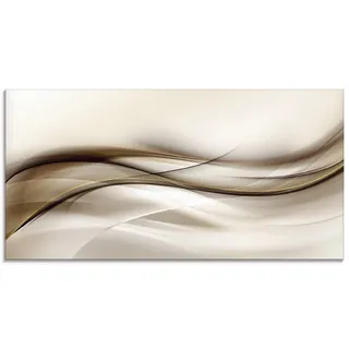 ARTland Wanddeko Glasbilder Wandbild Glas Bild 60 x 30 cm Abstrakte Motive Muster Streifen Digitale Kunst Braun H8GB Schö
