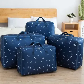 4 Stück Aufbewahrungstasche, Extra Große Kleideraufbewahrung Organisation, Umzug Reisetasche, Faltbare Organisator-Beutel Tragetasche für Bettdecken