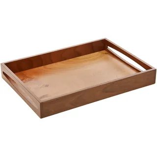 Continenta Schneidebrett Walnuss mit Edelstahl-Schublade 39 x 27 cm Braun