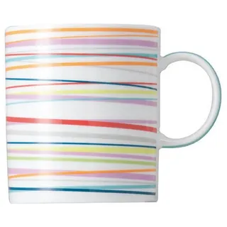 Thomas Becher Henkelbecher 0,3 l Sunny Day Sunny Stripes, 1-tlg., Porzellan, Henkelbecher, Ø7,7cm, Porzellan, mehrfarbig bunt