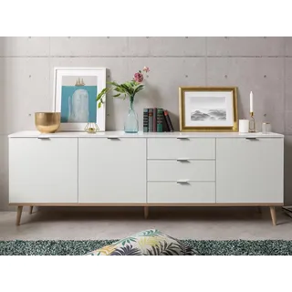 freiraum Sideboard Dalarna, 200 x 68 x 40 cm (B/H/T) weiß