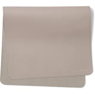 AVA + OLIVER Wickelauflage aus veganem Leder – tragbare, abwischbare Mehrzweck-Wickelauflage – faltbar für die Reise (16 x 30 Zoll) (Grau)