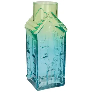 Giftcompany Dekovase Vase Haus Jacquard Türkis (30cm)