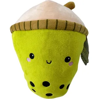 Bubble Tea Plüschtier 26 cm – Boba Kuscheltier Kissen für Kinder grün