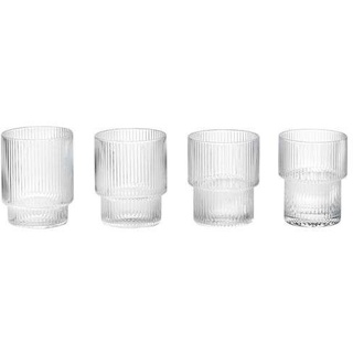 ferm LIVING - Ripple Small Glasses Set of 4 Clear