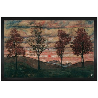 Fußmatte Egon Schiele - Vier Bäume, Kastanienallee im Herbst, 1917, 1art1, Höhe: 5 mm 60 cm x 40 cm x 5 mm