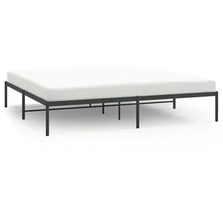 vidaXL Bettgestell 200 x 200 cm Schwarz