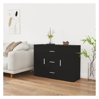 vidaXL Sideboard 91 x 29,5 x 65 cm Schwarz