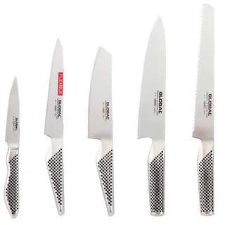 Global Messerset 5-tlg. Silber