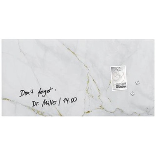 Sigel Glas-Magnettafel Artverum Marble & Gold (B x H) 91cm x 46cm Weiß GL361