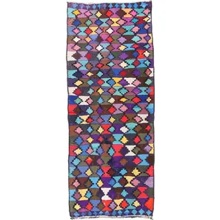Nain Trading Orientteppich Kelim Fars Antik 121x309 Handgewebter Orientteppich / Perserteppich, rechteckig, Höhe: 5 mm blau|lila