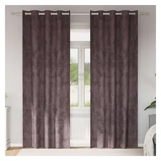 vidaXL Samtvorhänge mit Vorhängen 2 pcs Braun 260 x 140 cm Samt