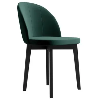 Beautysofa Polsterstuhl Luxor (Holzbeine in Weiß, Schwarz oder Buche,gepolsterte Sitz), Esszimmer Holzstuhl im modernes Design grün