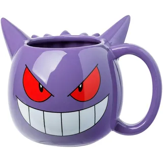 Silver Buffalo Pokemon Gengar Tongue No Legs Keramik 3D geformte Tasse, 590 ml