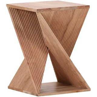Landscape Beistelltisch, Akazie, Holz, Akazie, massiv, quadratisch, Bodenplatte, 35x50x35 cm, Holzmöbel, Holztische, Beistelltische Holz