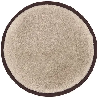 Provellus Sitzkissen, Braun, Fell, Rund, 40x40 cm, Wohntextilien, Kissen, Sitzkissen