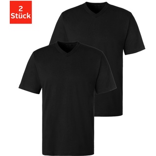 V-Shirt SCHIESSER Gr. S, schwarz Herren Shirts Baumwoll-Wäsche Multipacks Schlafshirt T-Shirt Unterhemd Unterwäsche V-Shirt T-Shirts Basic zum Unterziehen
