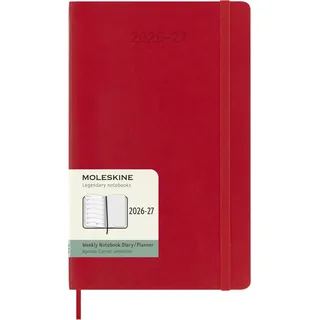 Moleskine Wochen-Notizkalender 18 Monate A5 Scharlachrot 2026/2027