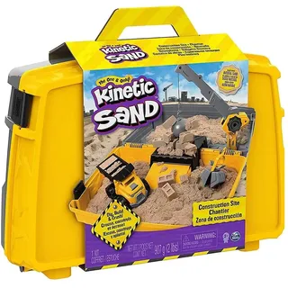 Spin Master Kinetic Sand Baustellen Koffer Modelliersand 907 g