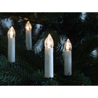 F-H-S International Lichterkette Weihnachtsbaum 24,5m 50 Kerzen 6/18h Timer Baumkerzen Außen