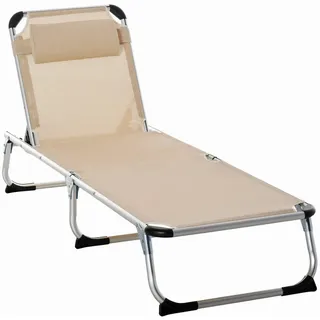 Outsunny Sonnenliege 80 x 60 x 61 cm Beige