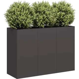 vidaXL Pflanzkübel 120 x 40 x 80 cm Schwarz