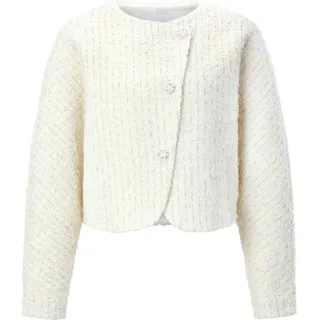 Rich & Royal Cropped Boucle Cape Jacket pearl white 38 - 38