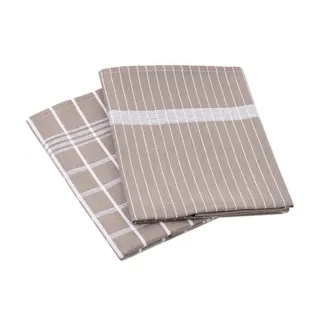 Gözze Geschirrtuch aus recycelter Faser mit Aufhängeschlaufe Taupe 50x70 cm