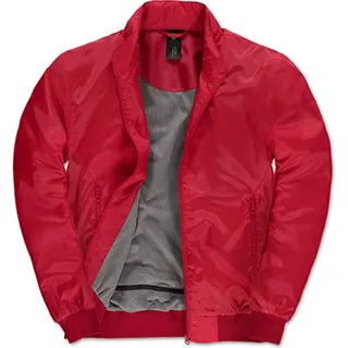 B&C JM963 | Herren Jacke Trooper Blouson - Farbe: Red/Warm Grey - Größe: L - Rot - L