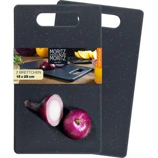 Moritz & Moritz Schneidebrett Set Kunststoff 2 25 x 15 cm Schwarz