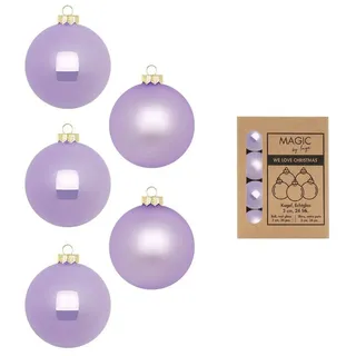 MAGIC by Inge Weihnachtsbaumkugel, Weihnachtskugeln Glas 3cm 24 Stück - Lilac Breeze lila
