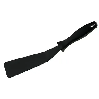 FMprofessional Pfannenwender, Pfannenschaber aus Kunststoff, praktischer Pfannkuchenwender, handlicher Pfannenheber, nützlicher Pfannenspatel, Kunststoff-Bratenwender (Farbe: Schwarz)
