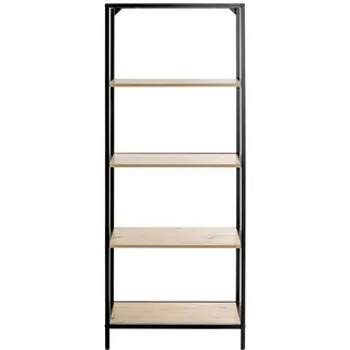 Haku-Möbel Bücherregal 64 x 35 x 167 cm Schwarz