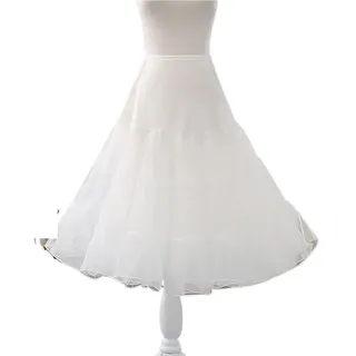 Kurze Petticoats Krinoline Unterrock Frauen Petticoat Tutu Röcke(WHITE,XL)