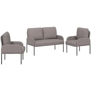vidaXL Couch 3-Sitzer Taupe