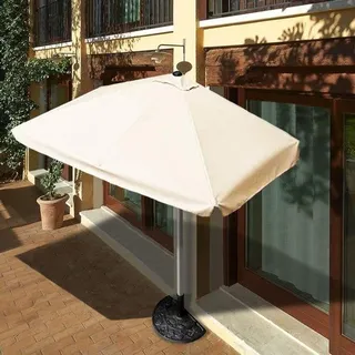 Famanu Wandmontage Sonnenschirm mit Aluminiumrahmen 230 x 130 cm Beige