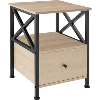 Tectake Nachtschrank Falkirk 40 x 41,5 x 55,5 cm Braun
