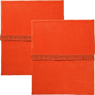 Plaid »Wohndecke 2er-Pack«, Erwin Müller, Baumwollmischung Uni orange 150 cm x 200 cm