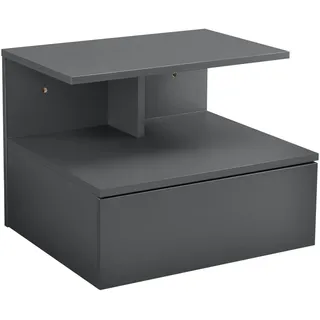 [en.casa] Amberg Hängeregal 40 x 35 x 31 cm Dunkelgrau